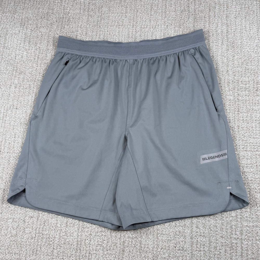 Legends Mens Medium Gray 8" Luka Unlined Athletic Training Shorts Zip Pocket